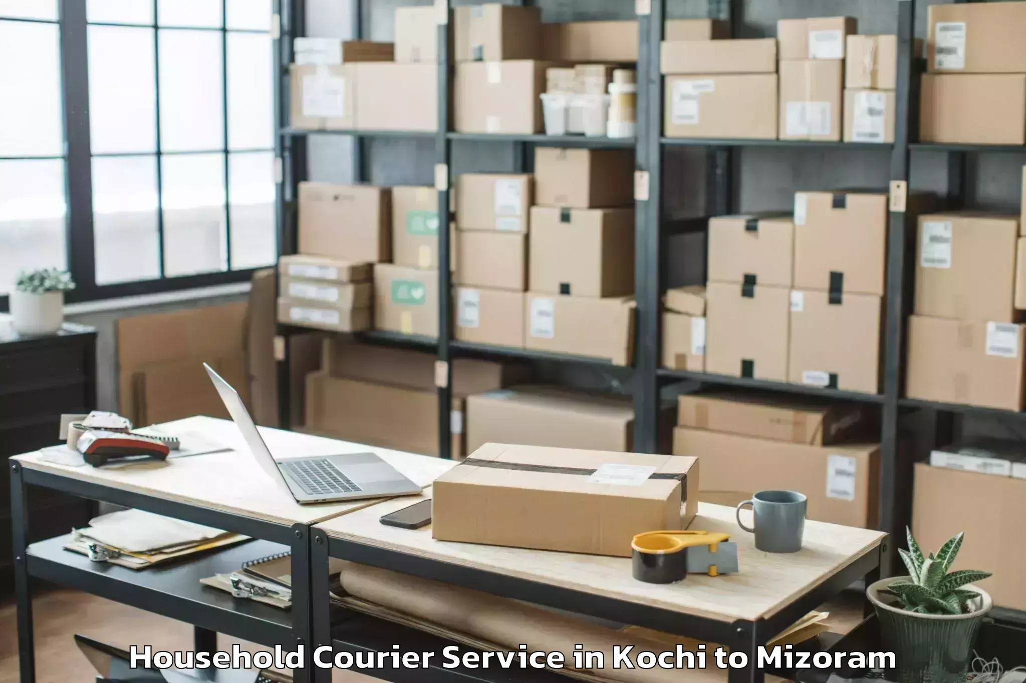 Affordable Kochi to Kolasib Household Courier